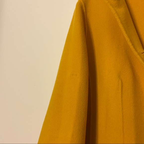 Talbots Mustard Yellow Button Up Long Wool Jacket - Picture 13 of 13